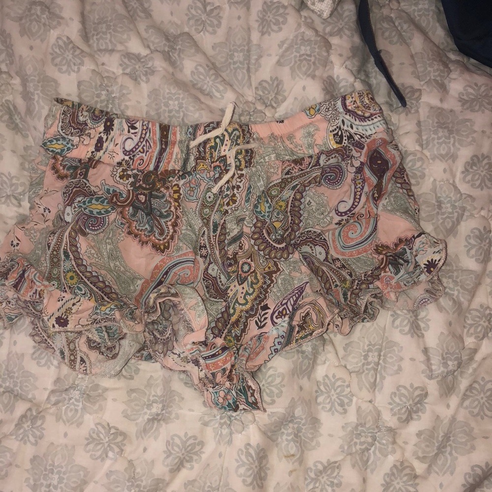 boho designed shorts